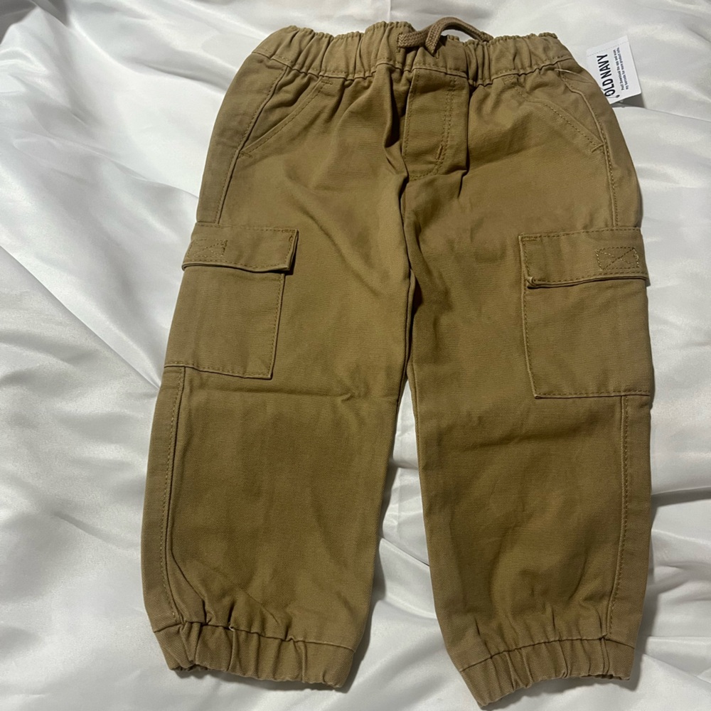 Old Navy Tan Jogger Sweatpants with Elastic Cuffs 18-24 month
